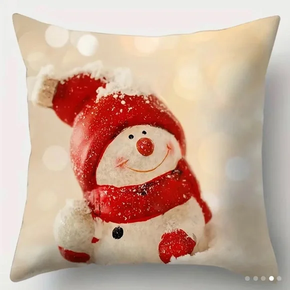 4pcs, Christmas Throw Pillow Covers, Without Pillow Core (45cmX45cm/ 17.7" X17") - Picture 3 of 5